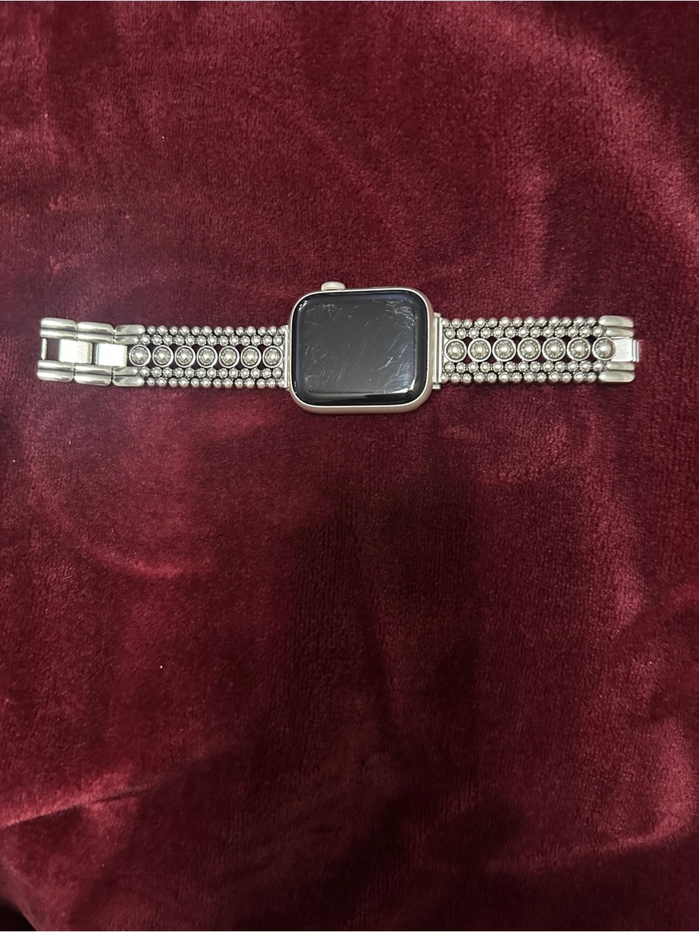 Brighton Silver Rhinestone Bracelet Band for Square Smartwatch